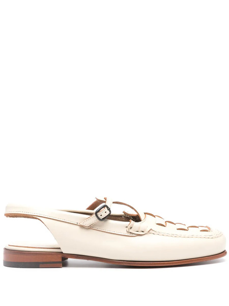  Hereu Roqueta Leather Mules - Neutrals 
