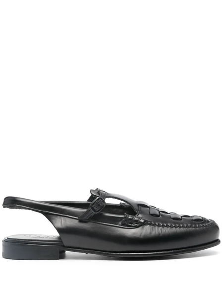  Hereu Roqueta Leather Slippers - Black 