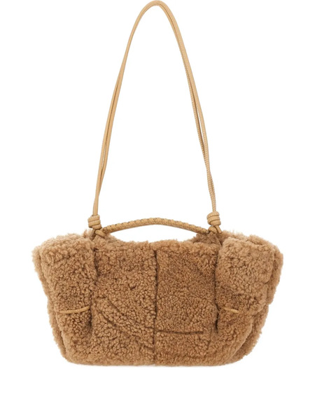  Hereu Shearling Shoulder Bag - Brown 