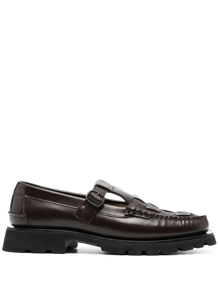  Hereu Soller Interwoven-design Leather Loafers - Brown 