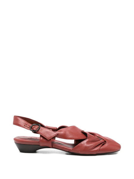  Hereu Woven Strap Heeled Pumps - Red 