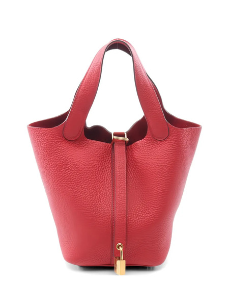  Hermès Pre-owned 2018 Leather Lock Tote Bag - Red 