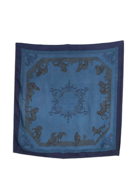  Hermès Pre-owned 2010 X Françoise Faconnet Scarf - Blue 