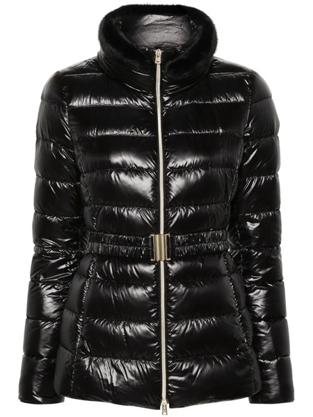  Herno Belted High-neck Down Jacket - Black 