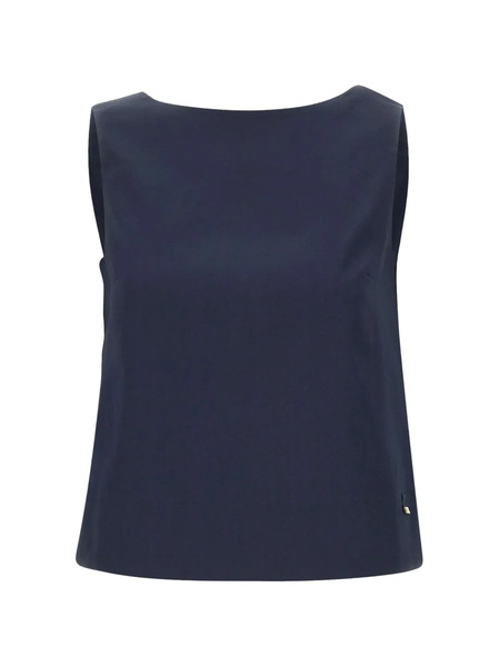  Herno Boat Neck Bows Blouse - Blue 