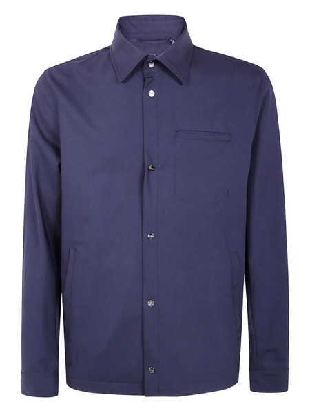  Herno Button-down Wool Shirt - Blue 