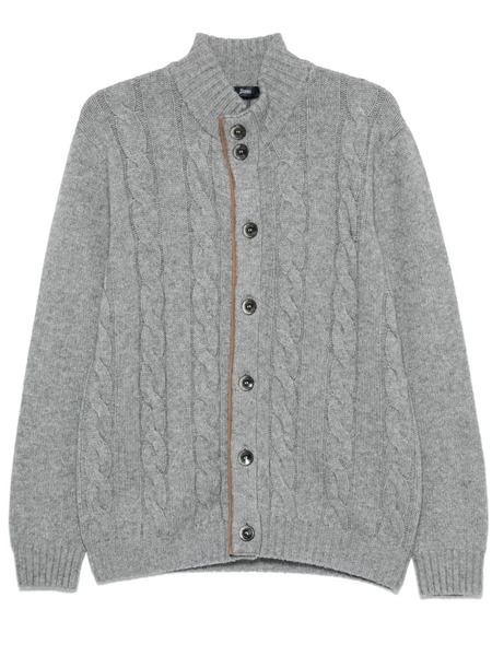  Herno Cable-knit Cardigan - Grey 