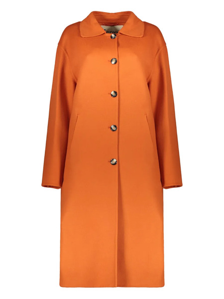  Herno Classic-collar Wool Coat - Orange 