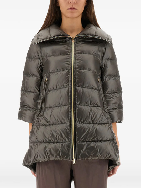  Herno Cleofe Zip-up Quilted Coat - Grey 