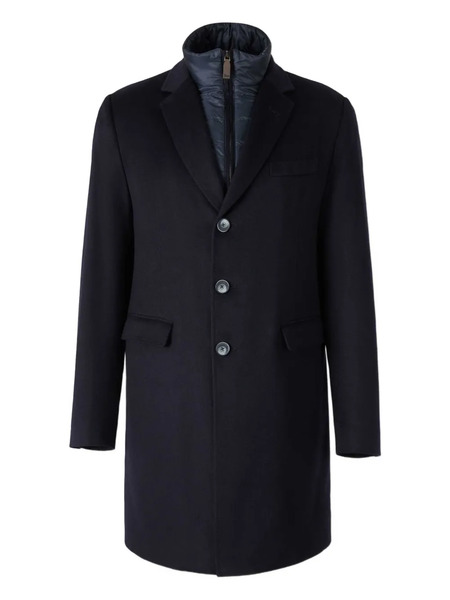  Herno Detachable-lining Buttoned Coat - Blue 