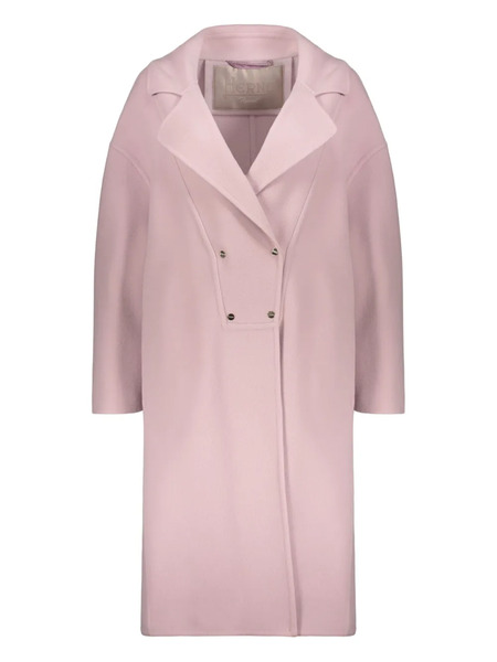 Herno Double-breasted Long Coat - Pink 
