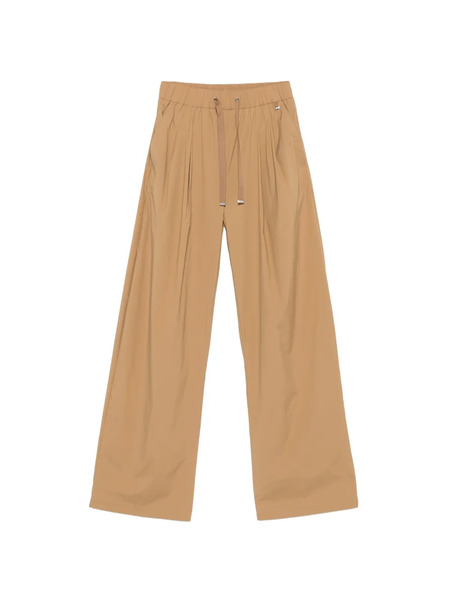  Herno Drawstring Pleated Palazzo Pants - Brown 