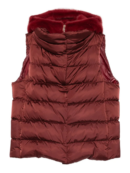 Herno Fur-trim Gilet - Red 