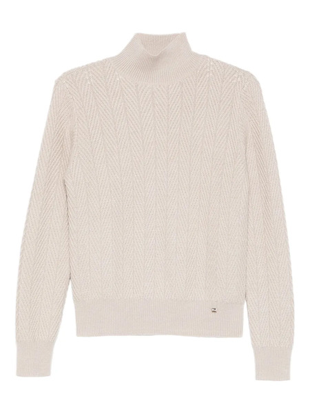  Herno High-neck Textured Sweater - Neutrals 