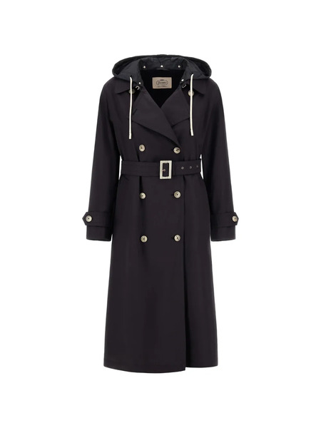  Herno Hooded Belted Coat - Black 