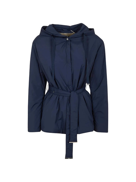  Herno Hooded Belted Jacket - Blue 