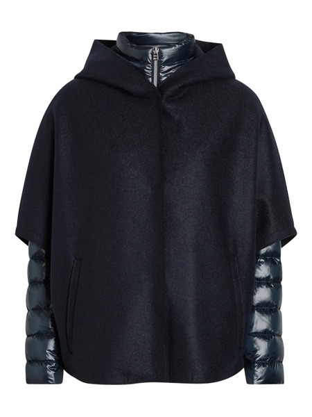  Herno Hooded Sleeve Detail Jacket - Blue 