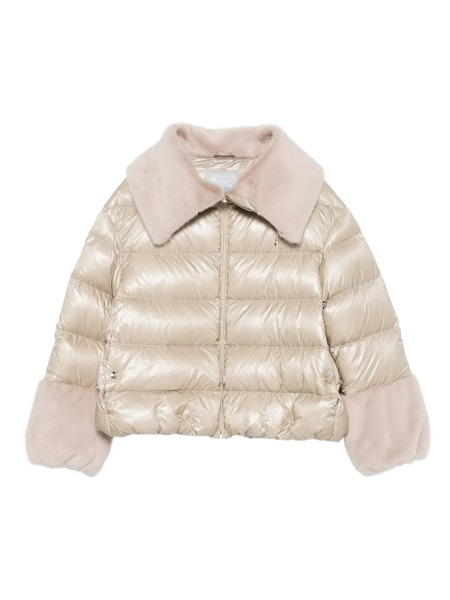  Herno Kids Faux Fur-trimmed Jacket - Neutrals 