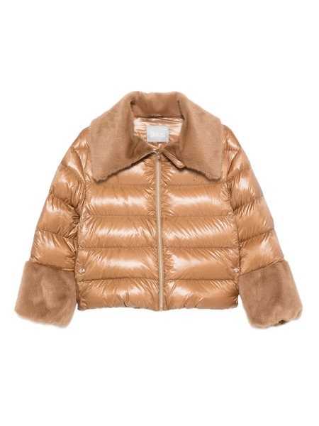  Herno Kids Faux Fur-trimmed Jacket - Neutrals 