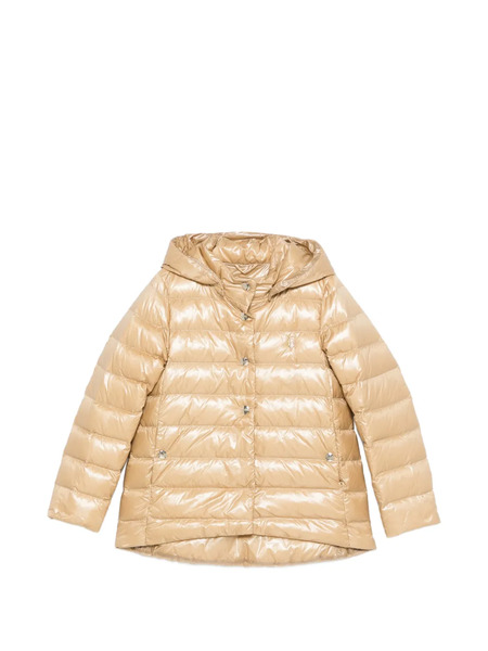  Herno Kids Hooded Buttoned Jacket - Neutrals 
