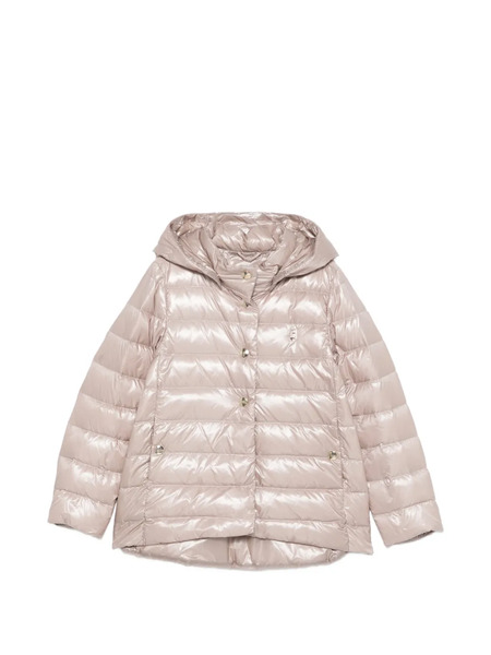  Herno Kids Hooded Buttoned Jacket - Pink 