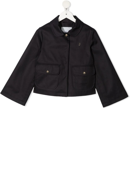 Herno Kids Logo-plaque Long-sleeve Jacket - Blue 