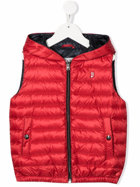  Herno Kids Padded Down Hoodie Gilet - Red 