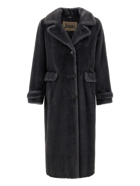  Herno Lapel-collar Single-breasted Coat - Grey 