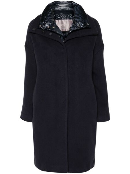  Herno Layered Padded Parka Coat - Blue 