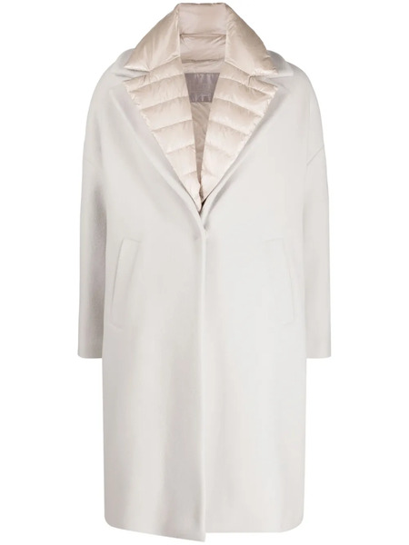  Herno Layered Wool-blend And Quilted Coat - Neutrals 