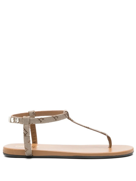 Herno Logo-print Sandals - Brown 
