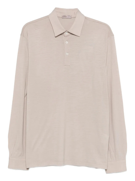  Herno Long-sleeve Wool Polo Shir - Neutrals 