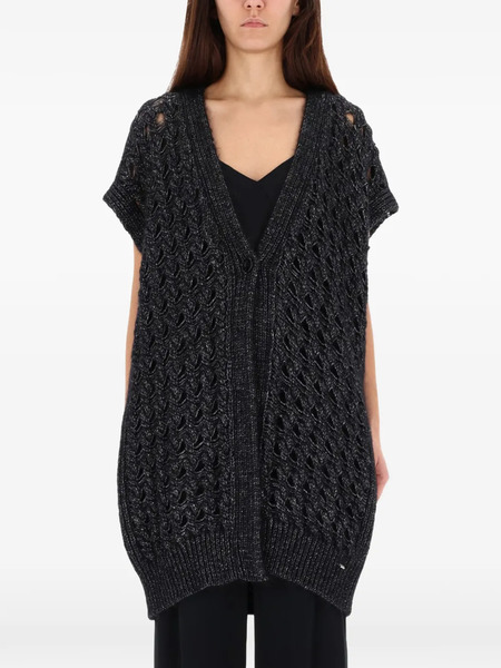  Herno Openwork Short-sleeve Vest - Black 