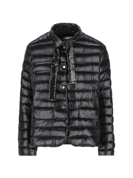  Herno Padded Neck-tie Coat - Black 
