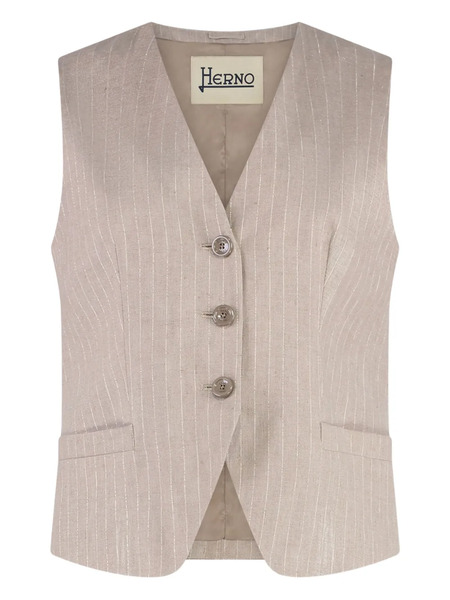  Herno Pinstripe Waistcoat - Neutrals 