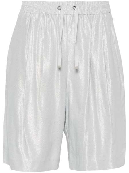  Herno Pleat-detail Shorts - Silver 
