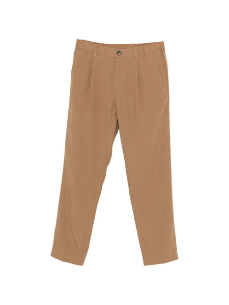 Herno Pleated Straight Trousers - Brown 