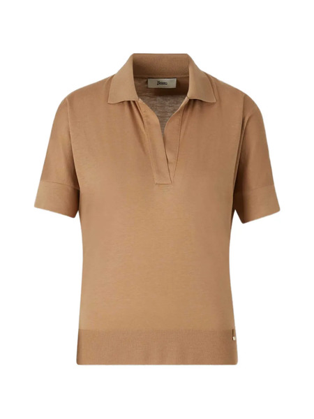  Herno Polo-collar Top - Brown 