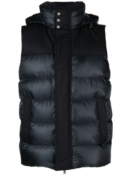  Herno Quilted Hooded Gilet - Blue 