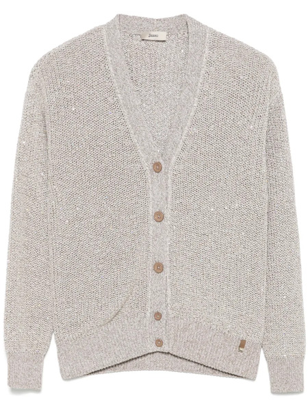  Herno Sequin-embellished Cardigan - Neutrals 