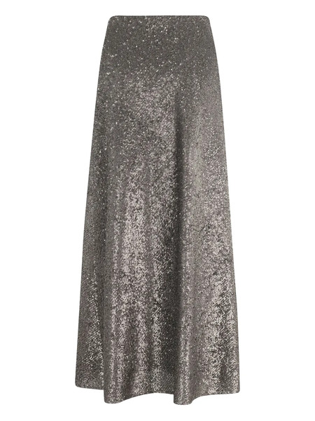  Herno Sequinned A-line Midi Skirt - Metallic 