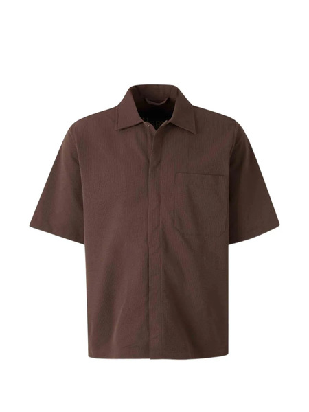  Herno Short-sleeve Chest-pocket Shirt - Brown 