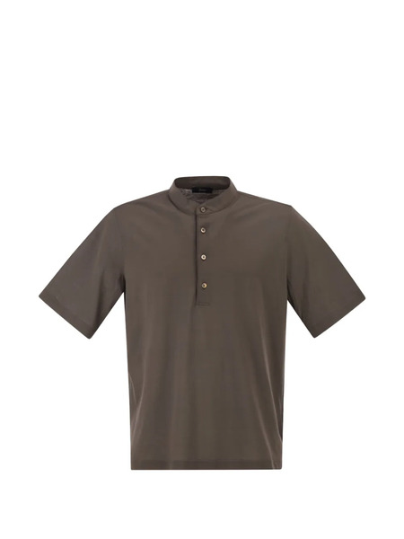  Herno Standing-collar Polo Shirt - Brown 