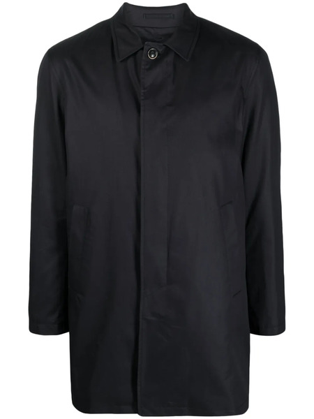  Herno Waterproof Button-up Trench Coat - Blue 
