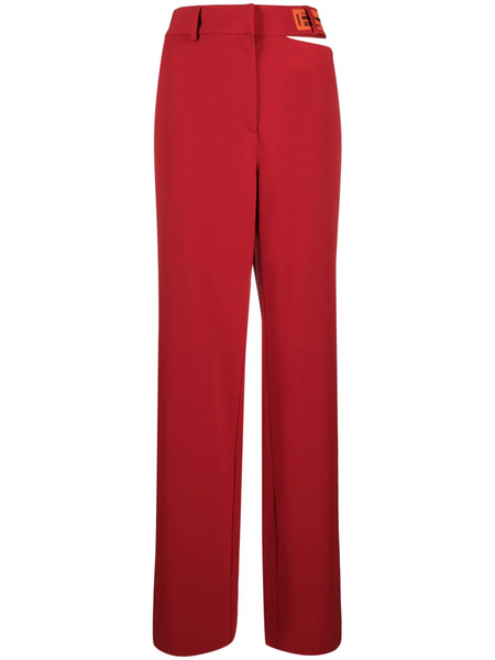  Heron Preston Cut-out Detail Straight-leg Trousers - Red 