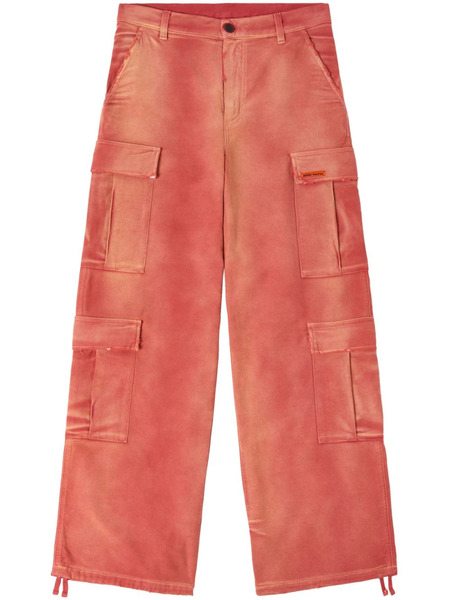  Heron Preston Distressed-effect Cargo Pants - Red 