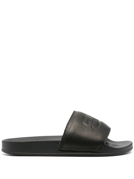  Heron Preston Logo Debossed Slides - Black 