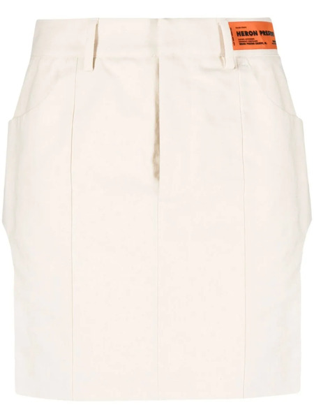  Heron Preston Side-slits Fitted Mini Skirt - Neutrals 