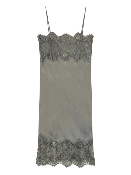  Herskind Linus Lace-trimmed Slip Mini Dress - Grey 