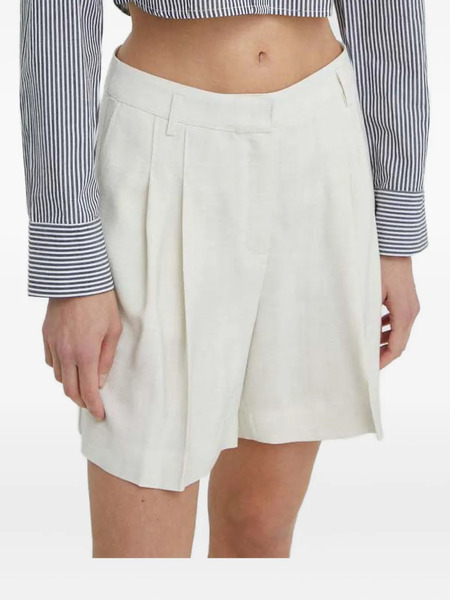  Herskind Pleated Belt-loops Shorts - Neutrals 